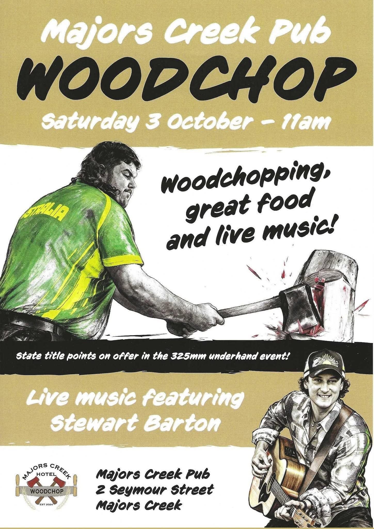 Majors Creek Pub Woodchop